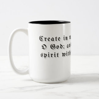 Psalm 51:10 Geschenkmok Tweekleurige Koffiemok