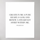 Psalm 51:10 poster (Voorkant)