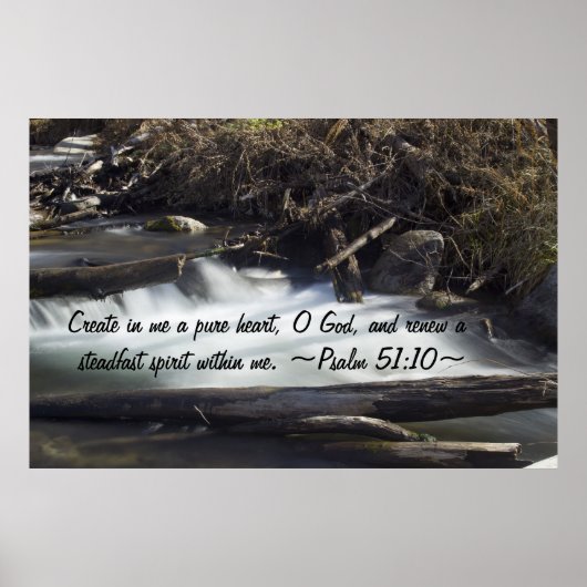 Psalm 51:10 Poster (Voorkant)