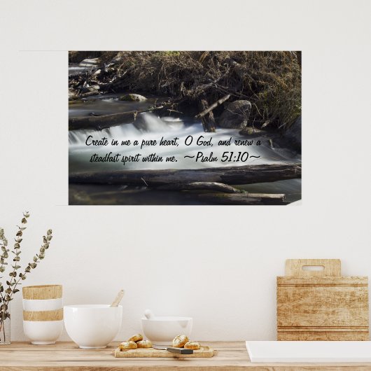 Psalm 51:10 Poster (Keuken)
