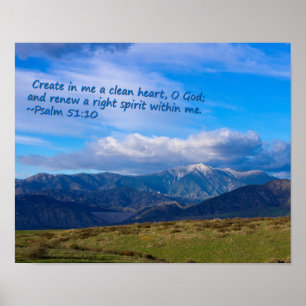 Psalm 51:10 poster