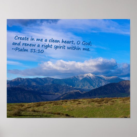 Psalm 51:10 poster (Voorkant)