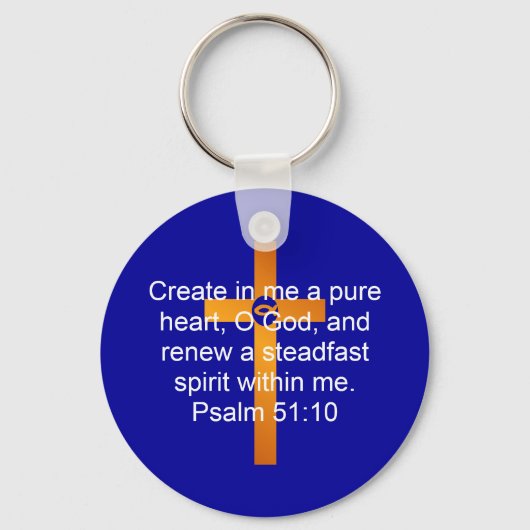 Psalm 51:10 sleutelhanger (Voorkant)