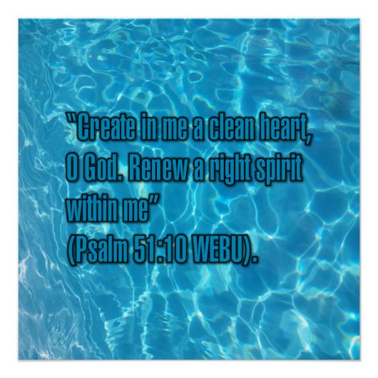 Psalm 51:10 WEBU Perfect Poster (Voorkant)