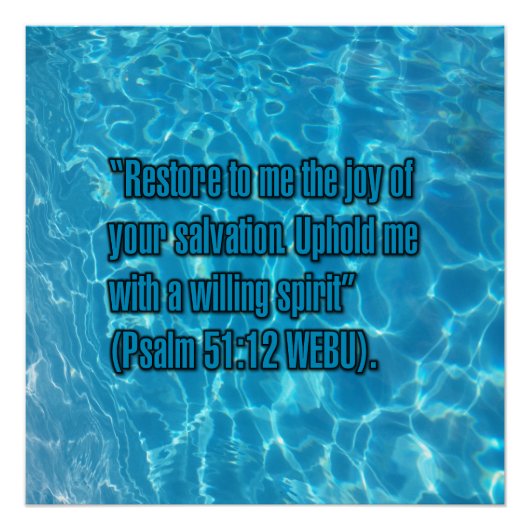 Psalm 51:12 WEBU Perfect Poster (Voorkant)