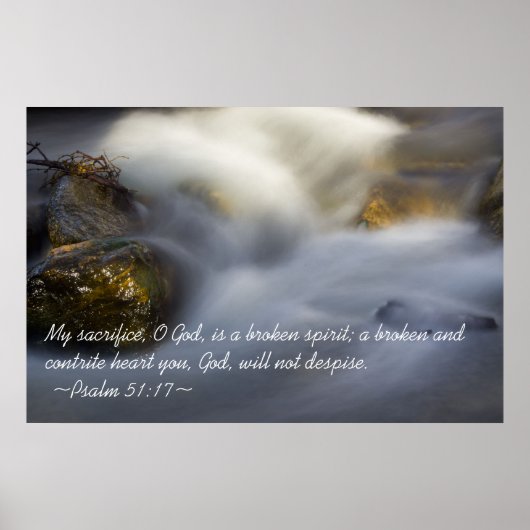 Psalm 51:17 Poster (Voorkant)