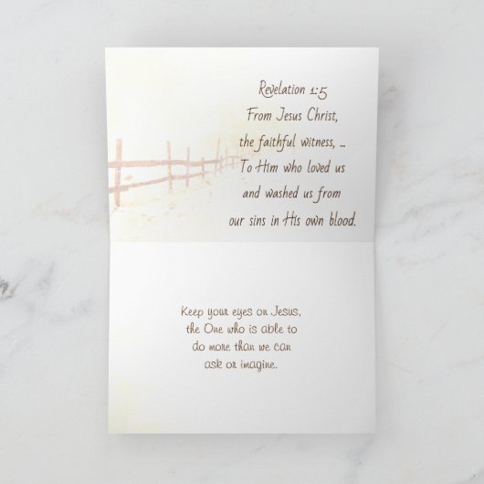 Psalm 51:7 Ik zal witter zijn dan sneeuw Kaart (Binnen)