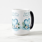 Psalm 51 Waterverf Hart Bruiloftsgeschenk Mok (Voorkant rechts)