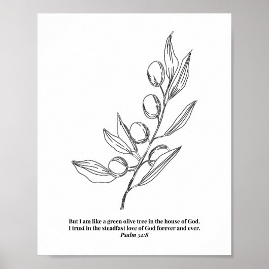 Psalm 52:8 poster (Voorkant)