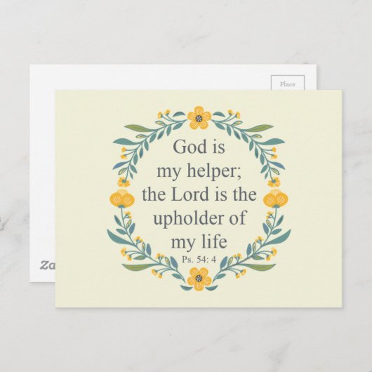 Psalm 54:4 briefkaart (Voorkant / Achterkant)