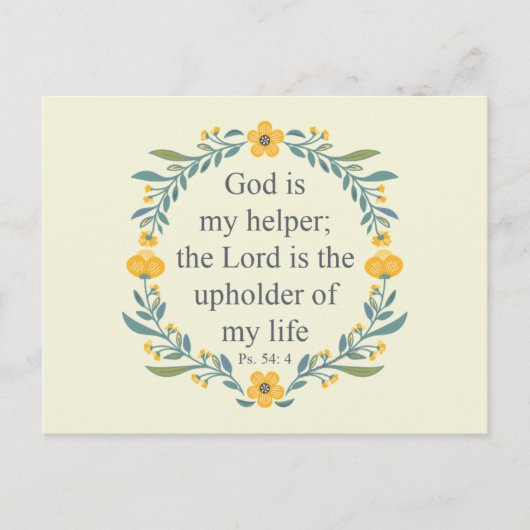 Psalm 54:4 briefkaart (Voorkant)