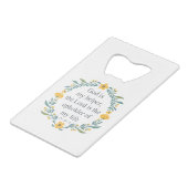 Psalm 54:4 creditkaart flessenopener (Achterkant Gekanteld)