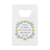 Psalm 54:4 creditkaart flessenopener (Achterkant)