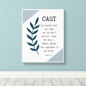 Psalm 55:22 Christelijk Wrapped Decor van de Muur  Canvas Afdruk (Insitu (Houten vloer))