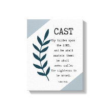 Psalm 55:22 Christelijk Wrapped Decor van de Muur