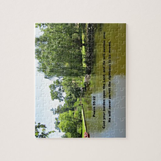 Psalm 55:22 Gegoten je last op de Heer... Legpuzzel (Verticaal)