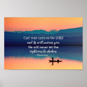 Psalm 55:22 Gegoten op de LORD Poster