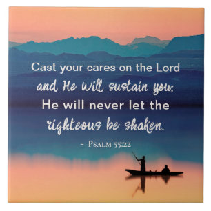 Psalm 55:22 Gegoten op de LORD Tegeltje