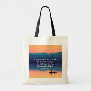 Psalm 55:22 Gegoten op de LORD Tote Bag