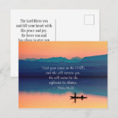 Psalm 55:22 Gegoten uw zorgen op de LORD Briefkaart (Voorkant / Achterkant)