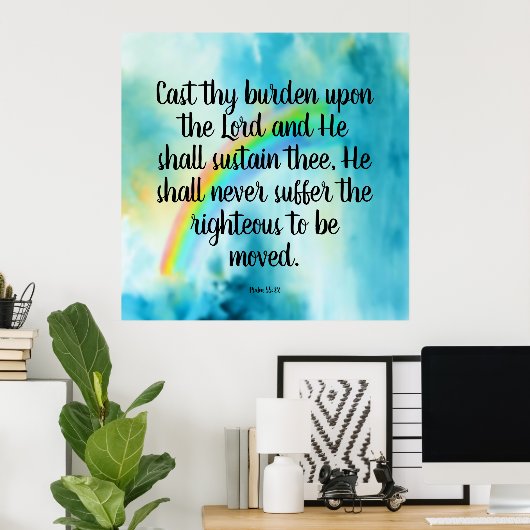 Psalm 55:22 poster (Thuiskantoor)