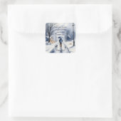 Psalm 55:22 Werp uw last op de Heer Vierkante Sticker (Tas)