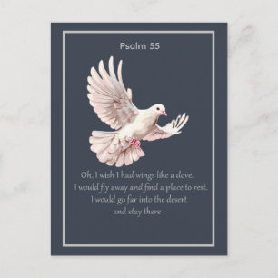 Psalm 55 Introvert Christelijke Spreuk Wegvliegen Briefkaart