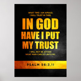 Psalm 56:3,11 Bijbelversie Poster
