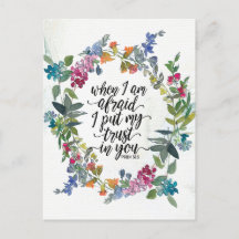 Psalm 56:3 Als ik bang ben dat ik mijn vertrouwen