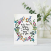 Psalm 56:3 Als ik bang ben dat ik mijn vertrouwen  Briefkaart (Staand voorkant)