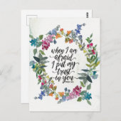 Psalm 56:3 Als ik bang ben dat ik mijn vertrouwen  Briefkaart (Voorkant / Achterkant)