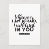 Psalm 56:3 Bijbelvers Kunst: "Ik zal op U vertrouw Briefkaart (Voorkant)