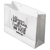 Psalm 56:3 Bijbelvers Kunst: "Ik zal op U vertrouw Groot Cadeauzakje (Voorkant Gekanteld)