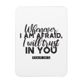 Psalm 56:3 Bijbelvers Kunst: "Ik zal op U vertrouw Magneet (Verticaal)