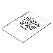 Psalm 56:3 Bijbelvers Kunst: "Ik zal op U vertrouw Notitieboek (Linkerzijde)