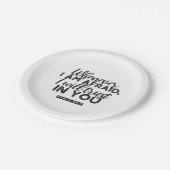 Psalm 56:3 Bijbelvers Kunst: "Ik zal op U vertrouw Papieren Bordje (Gekanteld)