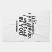 Psalm 56:3 Bijbelvers Kunst: "Ik zal op U vertrouw Theedoek (Horizontaal)