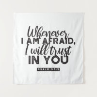 Psalm 56:3 Bijbelvers Kunst: "Ik zal op U vertrouw