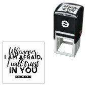 Psalm 56:3 Bijbelvers Kunst: "Ik zal op U vertrouw Zelfinktende Stempel (In situ)