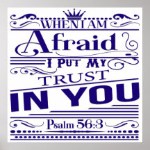 Psalm 56:3 Bijbelverse Poster