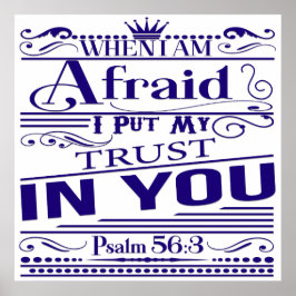 Psalm 56:3 Bijbelverse Poster