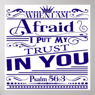 Psalm 56:3 Bijbelverse Poster