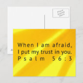 Psalm 56:3 Scripture Post Card Briefkaart (Voorkant / Achterkant)