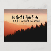 Psalm 56:4b In God vertrouw ik dat ik niet bang za
