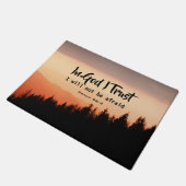 Psalm 56:4b In God vertrouw ik dat ik niet bang za Deurmat (Schuin)