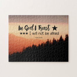 Psalm 56:4b In God vertrouw ik dat ik niet bang za Legpuzzel