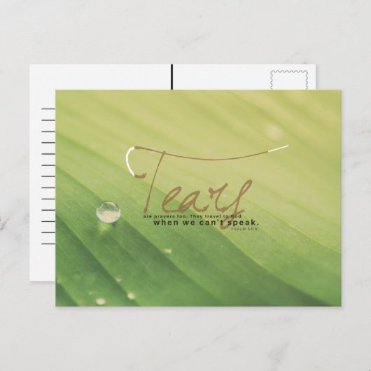 Psalm 56:8 - Tranen zijn ook gebeden Briefkaart (Voorkant / Achterkant)