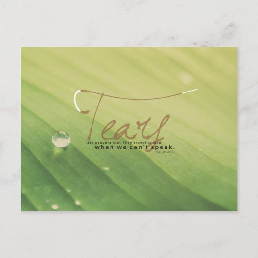 Psalm 56:8 - Tranen zijn ook gebeden Briefkaart (Voorkant)