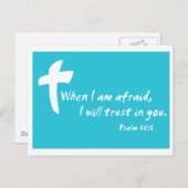 Psalm 56: Als ik bang ben, zal ik je vertrouwen Briefkaart (Voorkant / Achterkant)