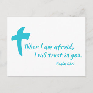 Psalm 56: Als ik bang ben, zal ik je vertrouwen Briefkaart